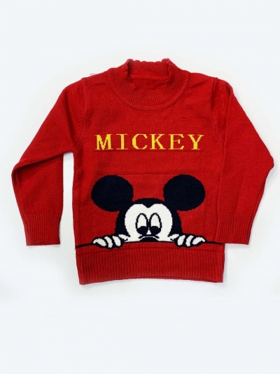 Pull laine mickey manches longues 