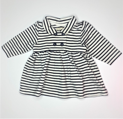 Robe bebe fille mariniere a rayures hiver